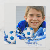 voetbal Fotouitnodiging Kaart (Voorkant / Achterkant)