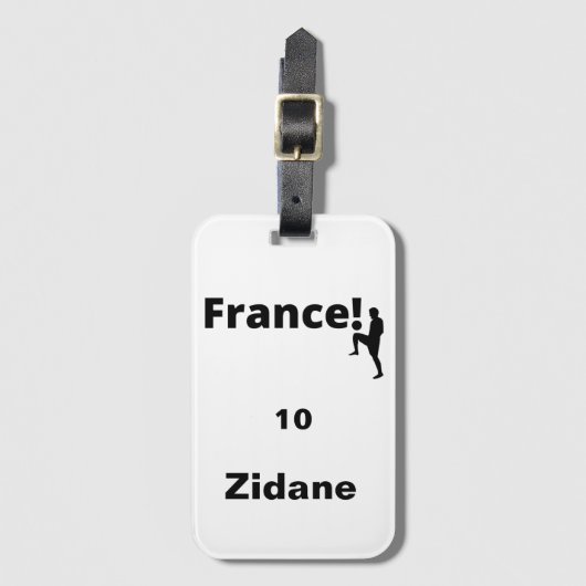 Voetbal Frankrijk, aanpasbaar Bagagelabel (Voorkant (verticaal))