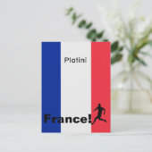 Voetbal Frankrijk, aanpasbaar Briefkaart (Staand voorkant)