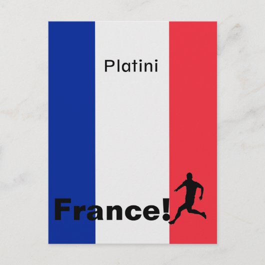 Voetbal Frankrijk, aanpasbaar Briefkaart (Voorkant)