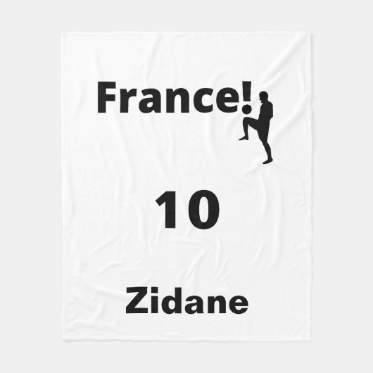Voetbal Frankrijk, aanpasbaar Fleece Deken (Voorkant)