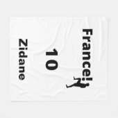 Voetbal Frankrijk, aanpasbaar Fleece Deken (Voorkant (Horizontaal))