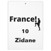 Voetbal Frankrijk, aanpasbaar Klembord (Achterkant)