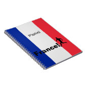 Voetbal Frankrijk, aanpasbaar Notitieboek (Rechterzijde)