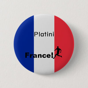 Voetbal Frankrijk, aanpasbaar Ronde Button 5,7 Cm