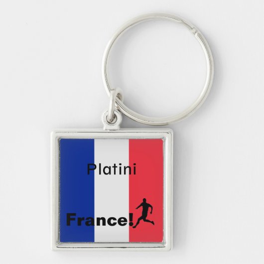 Voetbal Frankrijk, aanpasbaar Sleutelhanger (Voorkant)