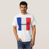 Voetbal Frankrijk, aanpasbaar T-shirt (Voorkant volledig)