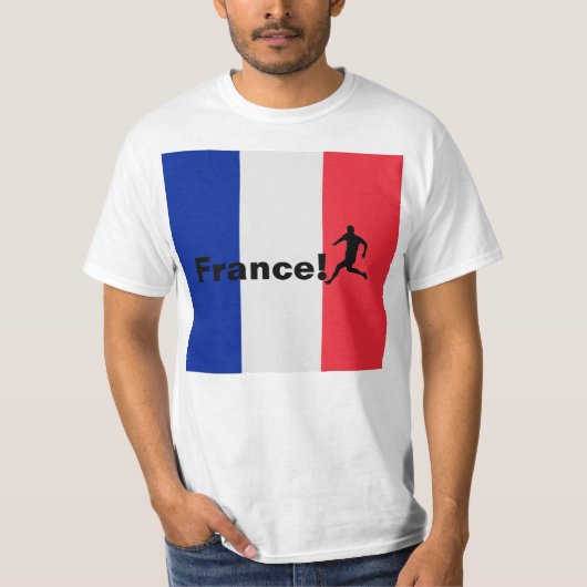 Voetbal Frankrijk, aanpasbaar T-shirt (Voorkant)