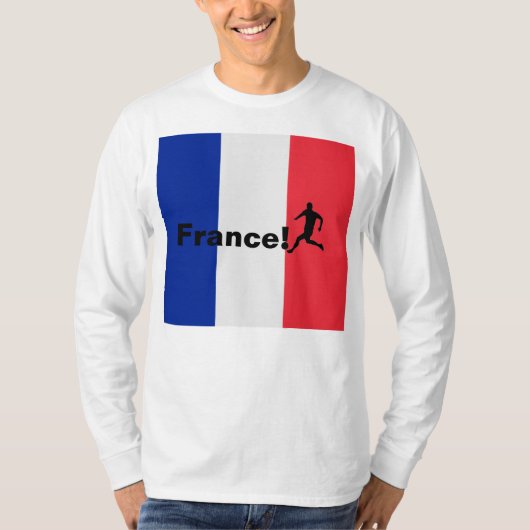 Voetbal Frankrijk, aanpasbaar T-shirt (Voorkant)