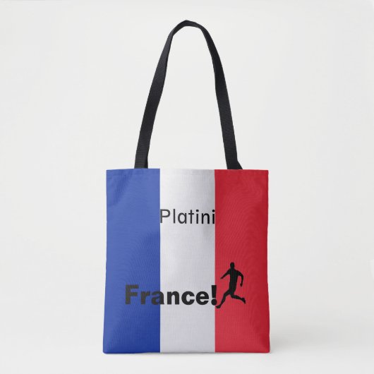 Voetbal Frankrijk, aanpasbaar Tote Bag (Voorkant)