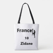 Voetbal Frankrijk, aanpasbaar Tote Bag (Achterkant)