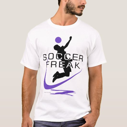 Voetbal Freak Paarse Boys T-Shirt (Voorkant)