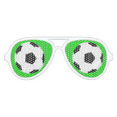 Voetbal Fun Football Player Party Aviator Zonnebril (Voorkant)