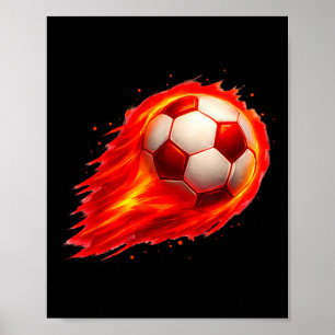 Voetbal Fun Kleurrijk Effect Tie Dye Zwart Geel Zo Poster