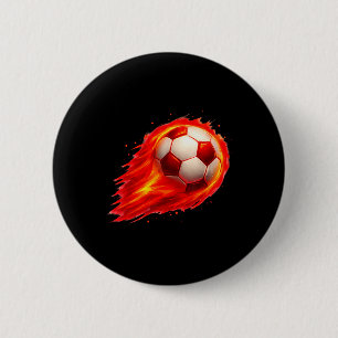 Voetbal Fun Kleurrijk Effect Tie Dye Zwart Geel Zo Ronde Button 5,7 Cm