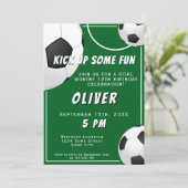 Voetbal Fun Sport Kids Verjaardag Kaart (Staand voorkant)