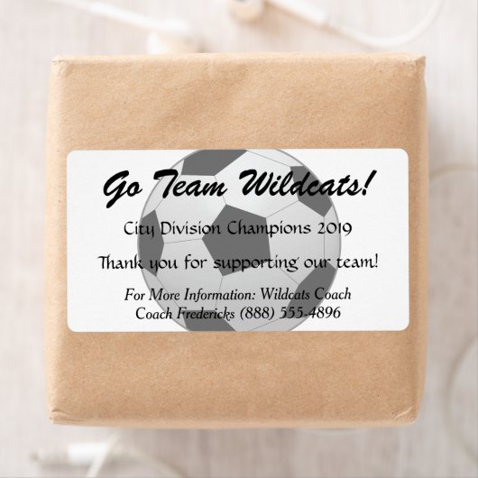 Voetbal Fundraiser Bottle Etiket (Insitu)