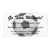 Voetbal Fundraiser Bottle Etiket (Voorkant)