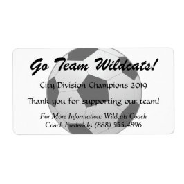 Voetbal Fundraiser Bottle Etiket