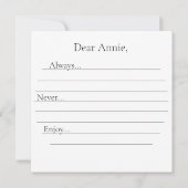 Voetbal Futbol Afstuderen Gastenboek Advies Kaarte Aankondiging (Achterkant)