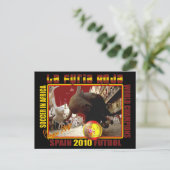 Voetbal Futbol van de Stier van La Furia Roja het Briefkaart (Staand voorkant)