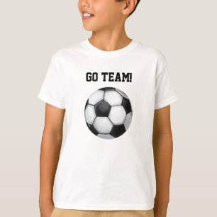 Voetbal, ga Team Kinder Lichte T-Hemden T-shirt