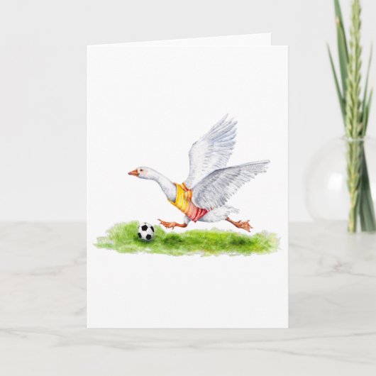 Voetbal Gans Wenskaart Kaart (Voorkant)