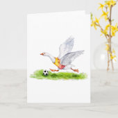 Voetbal Gans Wenskaart Kaart (Gele Bloem)