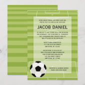 Voetbal Gebied Gedekte Bar Mitzvah Uitnodigingen (Voorkant / Achterkant)