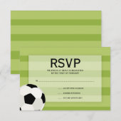 Voetbal Gebied met dikke balk Mitzvah RSVP (Voorkant / Achterkant)