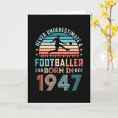 Voetbal geboren in 1947 Football 80th Birthday Gif Kaart (Gele Bloem)