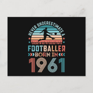 Voetbal geboren in 1961 Football 60th Birthday Gif Briefkaart