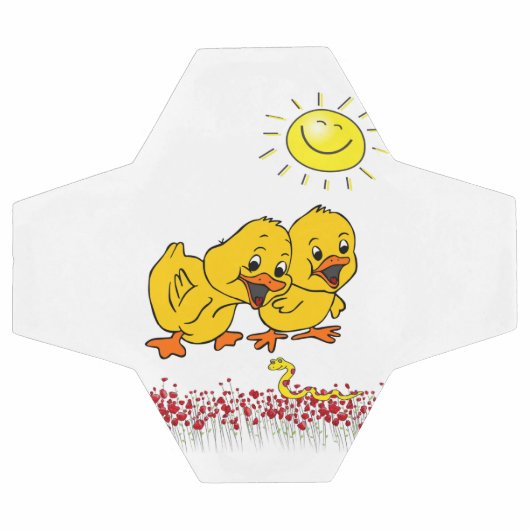 Voetbal geel kuikens zon (Enkel)