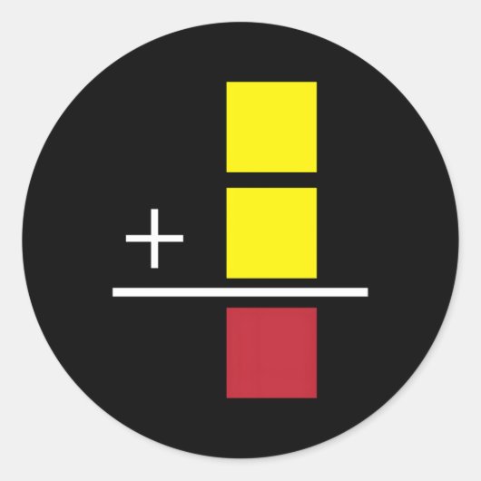 Voetbal Geel Rode Kaart Scheidsrechter Sport Ronde Sticker (Voorkant)