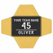 Voetbal Geel Zwart met Teamnaam Nummer (Enkel)