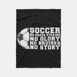 Voetbal Geen Gr Spanningen Geen Glorie Geen Blauwe Fleece Deken