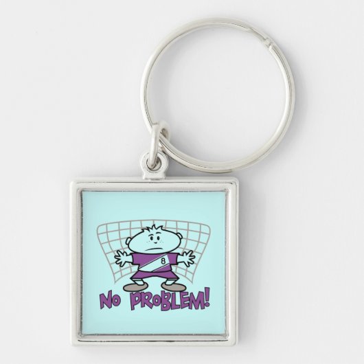 Voetbal Geen probleem T-shirts en cadeaus Sleutelhanger (Voorkant)