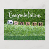 Voetbal Gefeliciteerd voor coach Briefkaart (Voorkant)