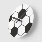 Voetbal geïnspireerd patroon geometrische print ronde klok (Hoek)