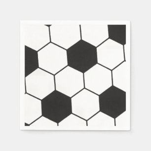Voetbal geïnspireerd patroon geometrische print servet