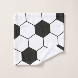 Voetbal geïnspireerd patroon geometrische print washandje