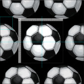 voetbal gekleurd patroon stof (Delen)