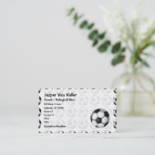 Voetbal gekleurd patroon visitekaartje (Staand voorkant)