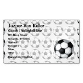 Voetbal gekleurd patroon visitekaartje magneet (Voorkant)