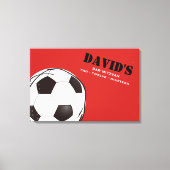 VOETBAL GEKLEURDE Bar Bat Mitzvah Inloggen Board Canvas Afdruk (Voorkant)