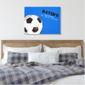 VOETBAL GEKLEURDE Bar Bat Mitzvah Inloggen Board Canvas Afdruk (Insitu (Slaapkamer))