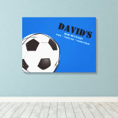 VOETBAL GEKLEURDE Bar Bat Mitzvah Inloggen Board Canvas Afdruk (Insitu (Houten vloer))