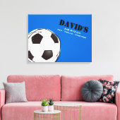 VOETBAL GEKLEURDE Bar Bat Mitzvah Inloggen Board Canvas Afdruk (Insitu (Woonkamer))