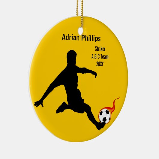 Voetbal gele ornament (Rechts)