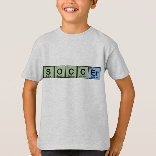 Voetbal gemaakt van elementen t-shirt (Voorkant)